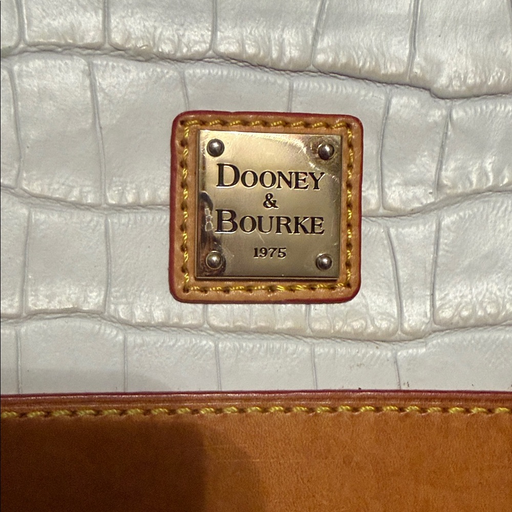 Dooney & Bourke Croc Embossed Satchel with Dust bag - Picture 4 of 7